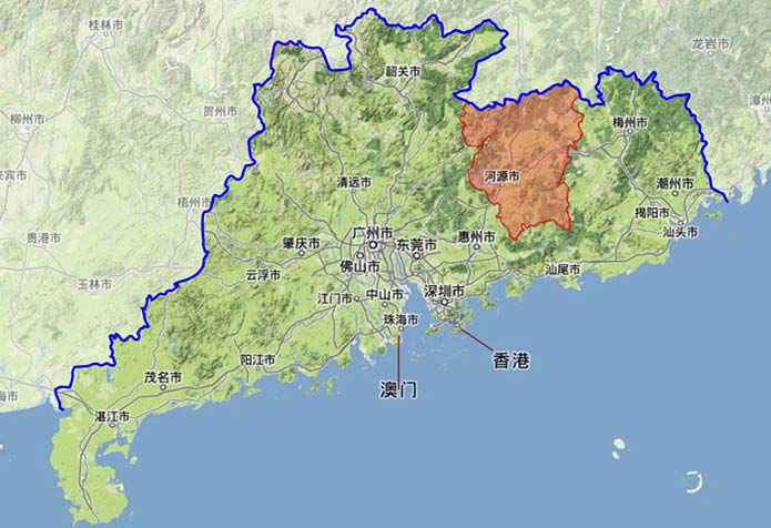 广东河源地理位置图图片
